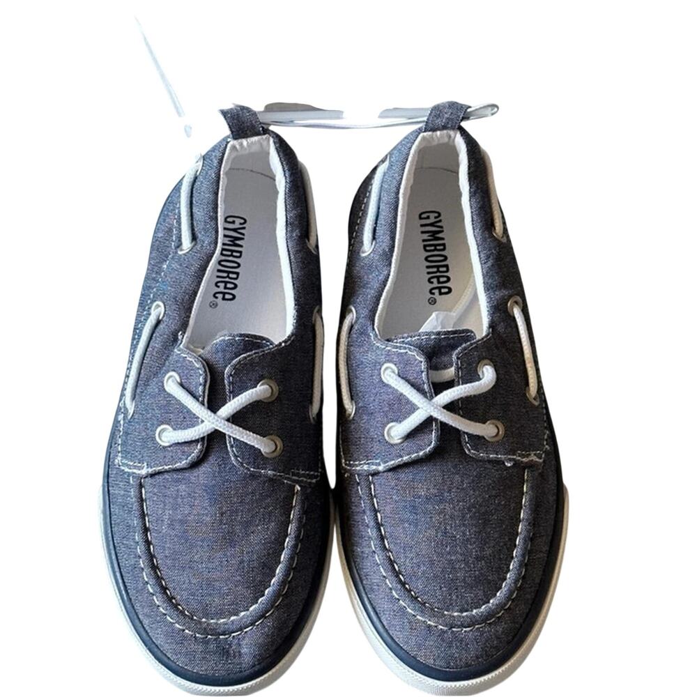 Gymboree Little Boys Size 13 Chambray Canvas Shoes Tennis Flat Sneakers Brand